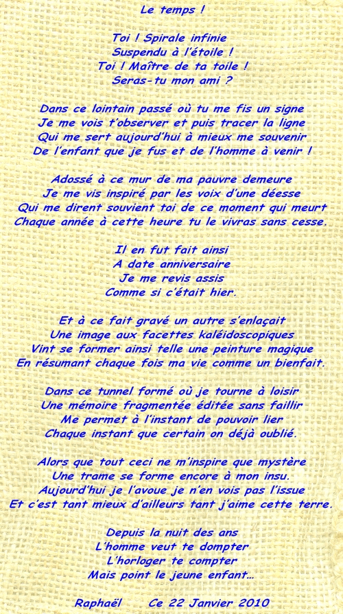 2009-01-22 Le temps !